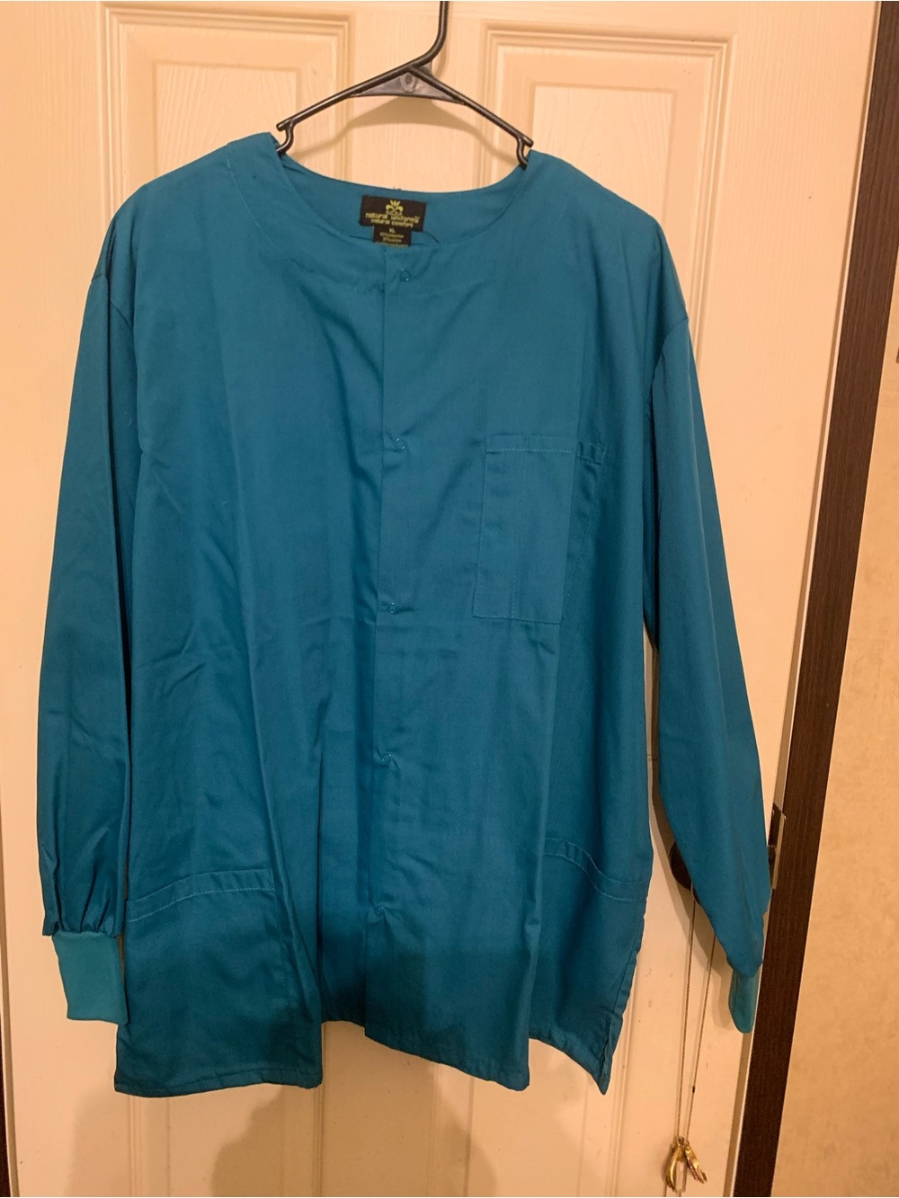 Unbranded Teal Button-Down Women's Scrub Top